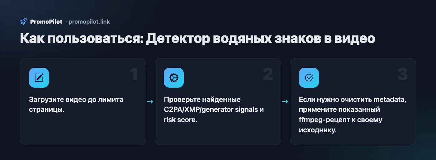 Схема: Как пользоваться — Детектор водяных знаков в видео