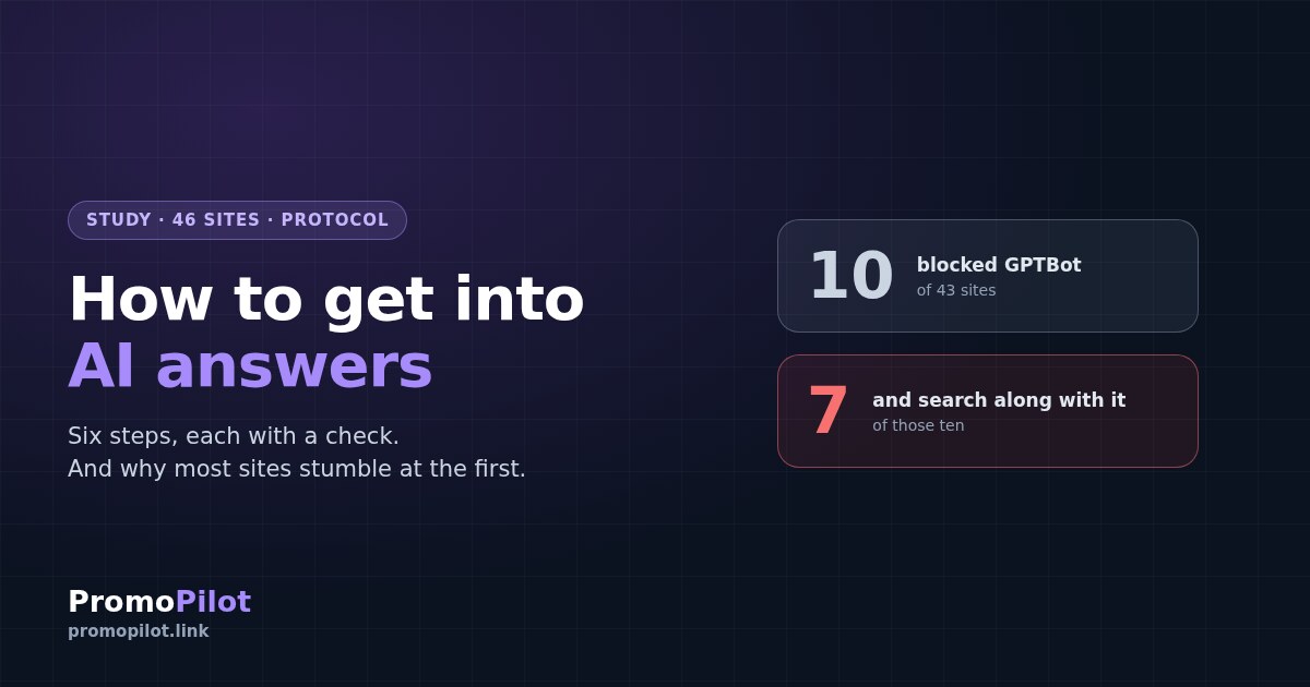 How to get into AI answers in 2026: a six-step protocol