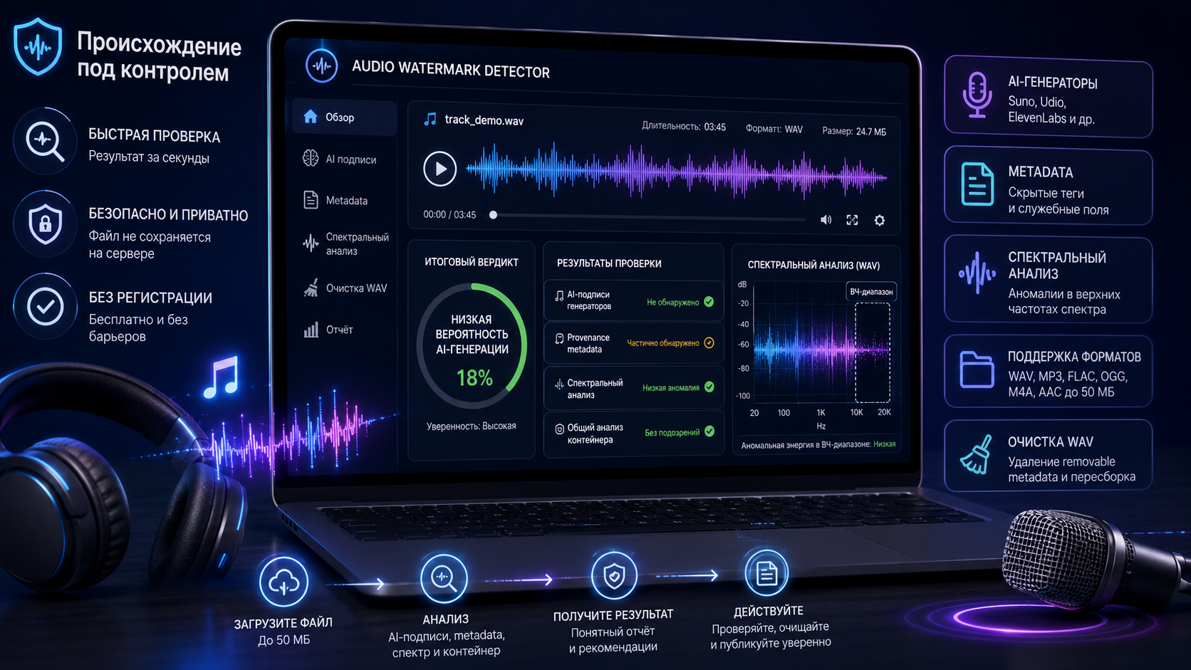 New: Free Audio Watermark Detector — verify a track's AI provenance in seconds