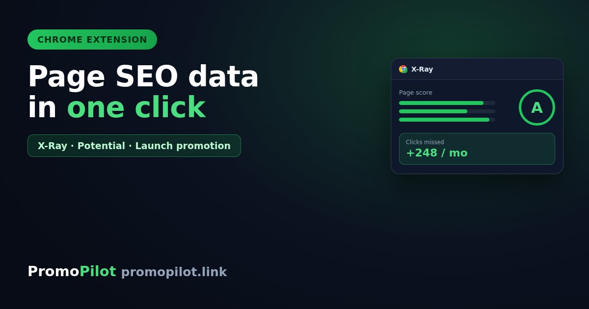The PromoPilot Chrome extension is live on the Chrome Web Store