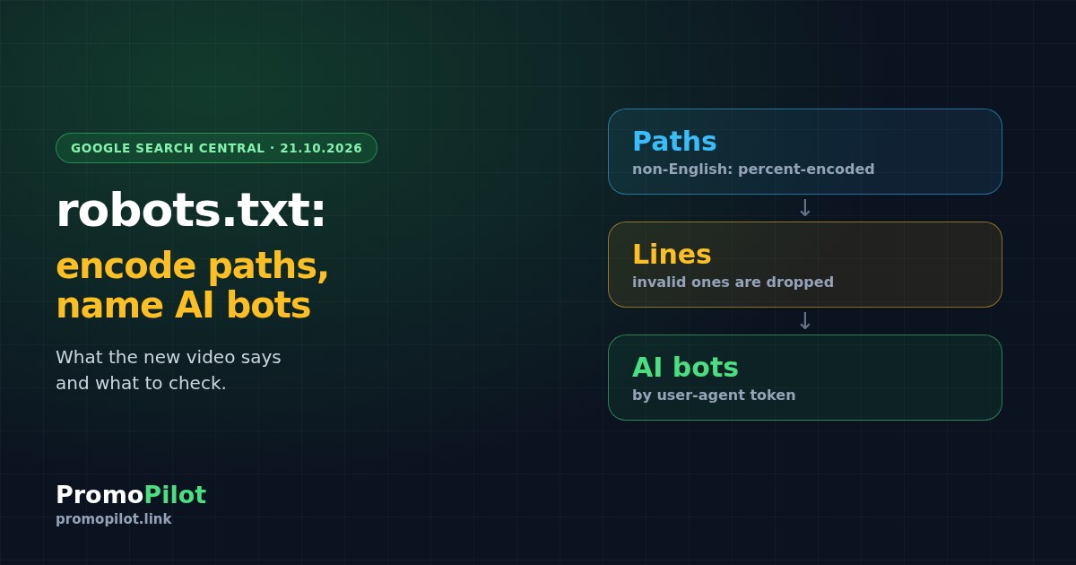 Google on robots.txt: percent-encode non-English paths and name AI crawlers explicitly