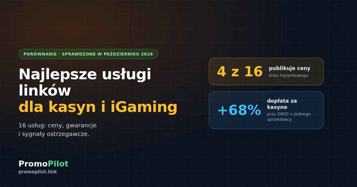 Najlepsze usługi link buildingu dla kasyn i iGaming 2026: ceny, gwarancje, pułapki