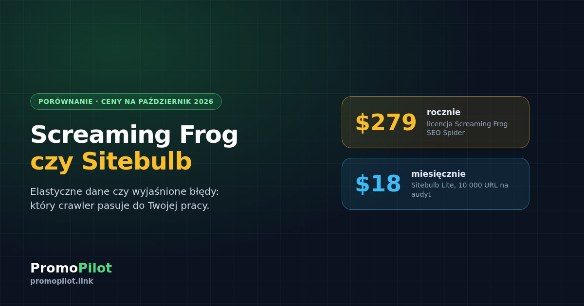 Screaming Frog czy Sitebulb w 2026: ceny, limity i który crawler pasuje do Twojej pracy