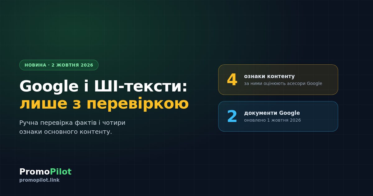 Google оновив правила щодо ШІ-контенту: ручна перевірка фактів і чотири ознаки основного контенту