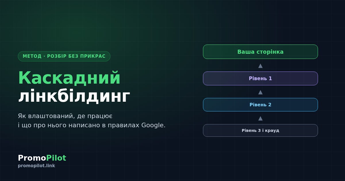 Каскадний лінкбілдинг: як влаштований метод, де він працює і чим ризикує