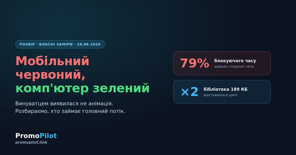 Google написав, що сайт неефективний на мобільних. Винними виявилися лічильники